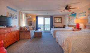 Oceanfront Efficiency Suite - Room 30 - Two full beds, one sofa bed, sleeps 6